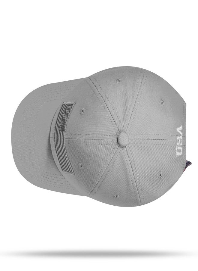 VIONLAN American Flag Hat, Adjustable Fit USA Baseball Cap for Men Women, Dad Hats, Outdoor Ball Caps for Casual Wear Gray - Image 4